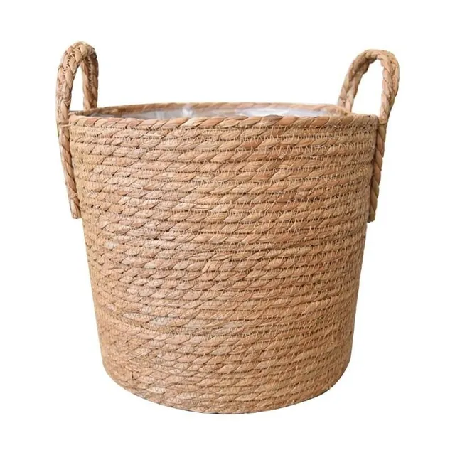 Straw flower pot