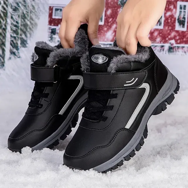 Winter boots with fur waterproof outdoor sneakers men's ankle boots