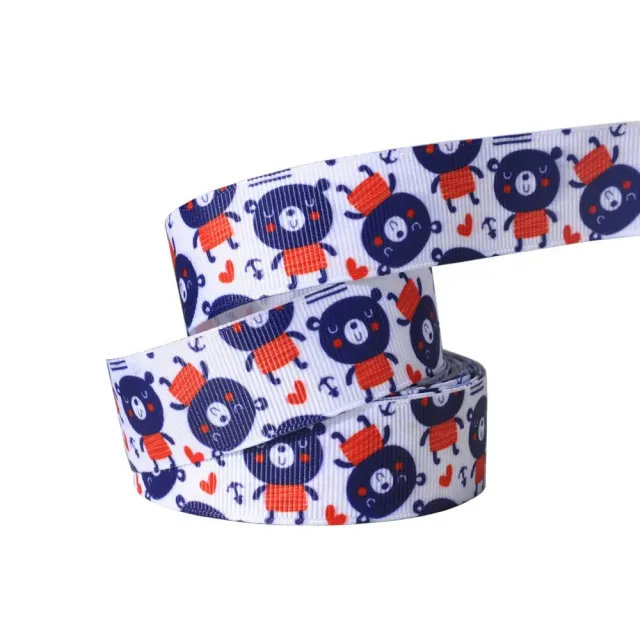 Elastic belt with printing of animals - 25 mm, 4.5 meters