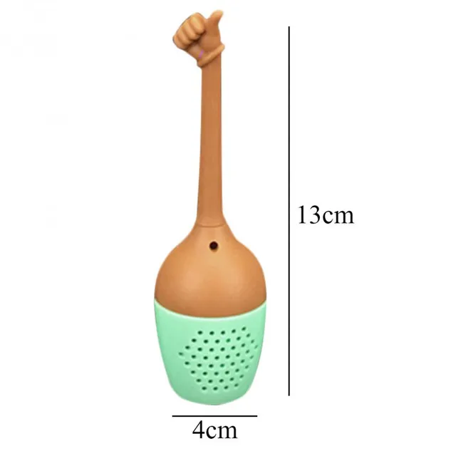 Silicone tea strainer with Kavilo hand