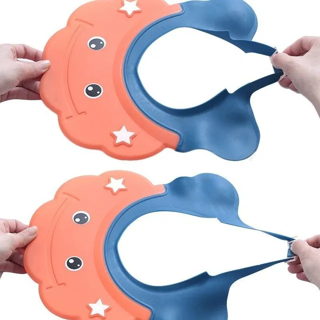 Trends cute silicone bathing cap for face protection while washing hair