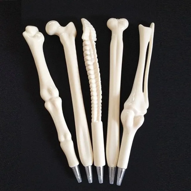 Prepisovačky v tvare kostí - 5 kusov (5 kusov Biela)