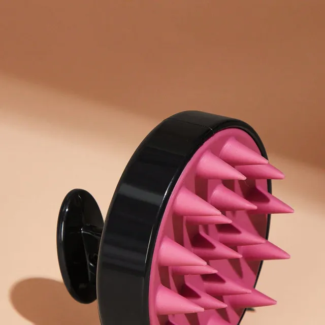 Massage and exfoliating silicone hairbrush - care for healthy and shiny hair