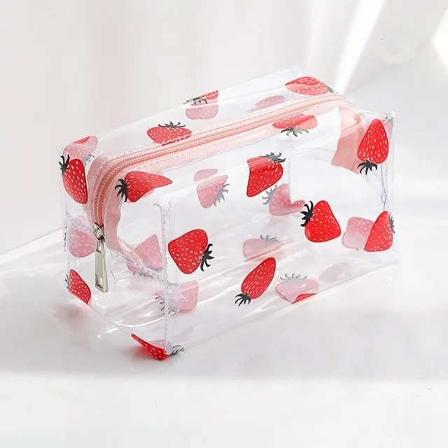 Transparent cosmetic bag 18 x 10 cm