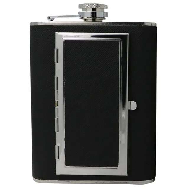 Smoking flask with cigarette case