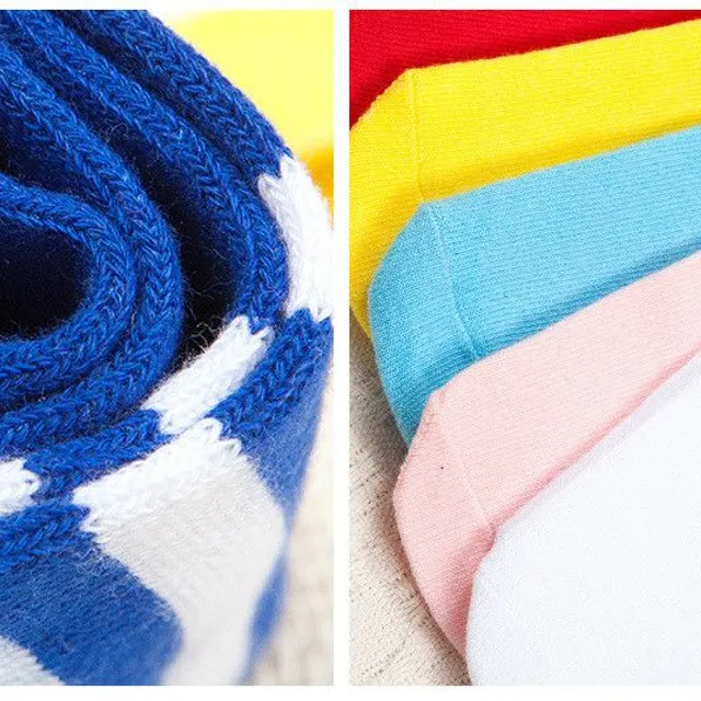 Detské farebné ponožky s pruhmi - 7 farieb