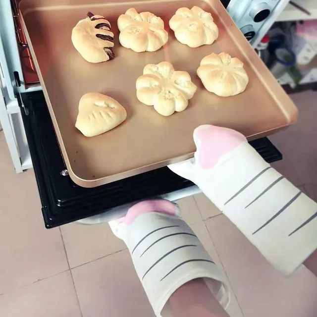 Rękawice kuchenne w kształcie ślicznych łap kotów
