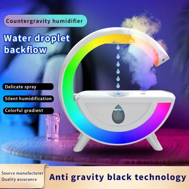 1pcs, Antigravity Humidifier, New Humidifier With Inverter Water Drops, New Humidifier 350 Ml, Colorful and Dazzling For Creating Colorful Atmosphere Sleep, Double Protection Anti-Turnout, Which Effectively Prevents Dry Burning, Fast Humidification, Home 