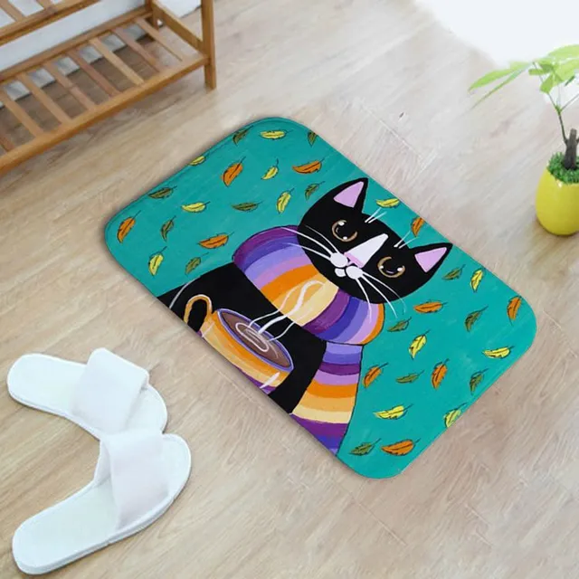 Koupelnová rohožka s kočkou