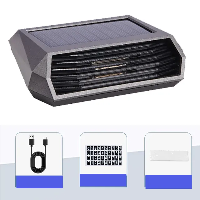Wireless solar car air cleaner with double USB charging