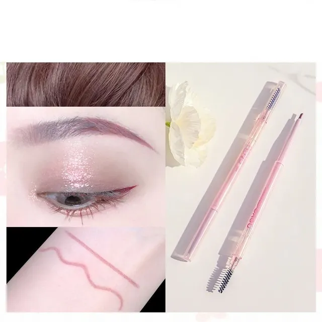 Luxurious fine eyebrow pencil creating natural appearance - several variants of shade