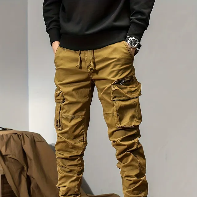 Trends men's cargo pants made of cotton, more pockets, free, outdoors, working, streetwear