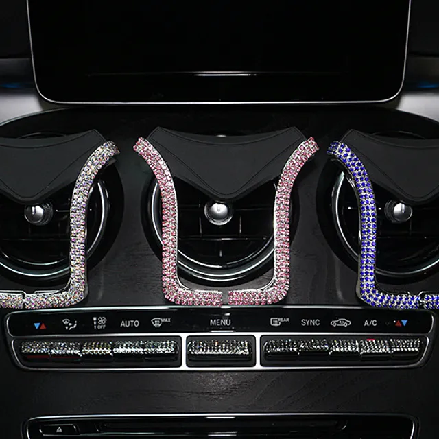 Luxusné univerzálny držiak mobilných telefónov do auta s kryštálovým zdobením