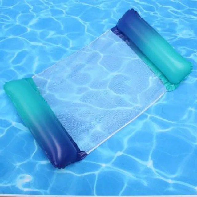 Foldable inflatable lounger for water