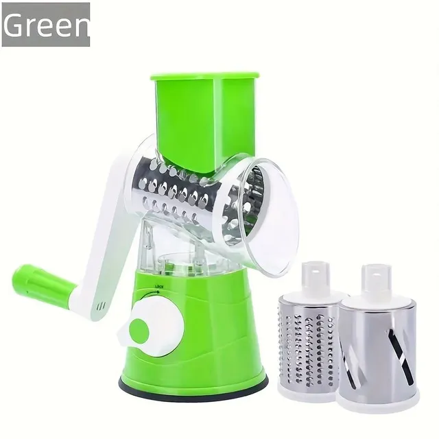 Practical hand grater with swivel blades - Ideal for vegetables, cheese and fruit