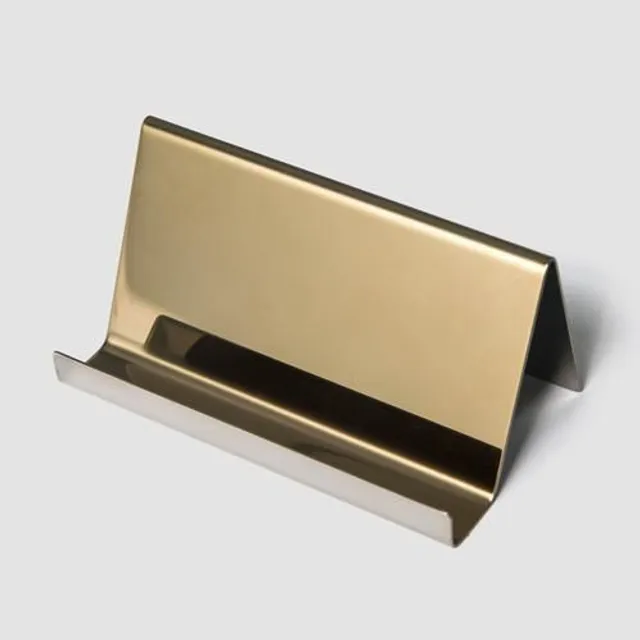 Metal holder for business cards