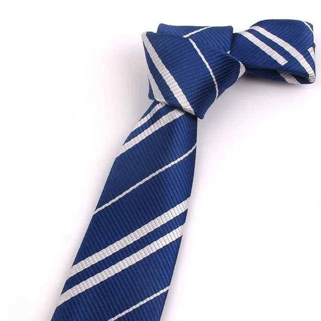 Krawat męski z wzorcem Wayne'a tmav-modr