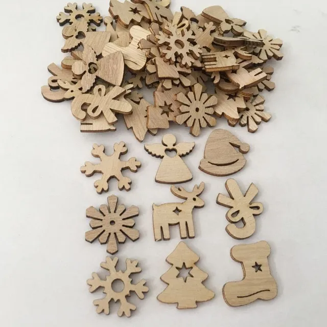 Wooden Christmas tree ornaments
