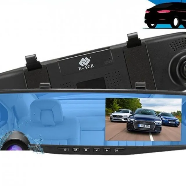 Záznamová kamera do auta ve zpětném zrcátku B437