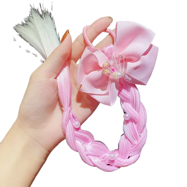 Hair rubber with hair extensions for children