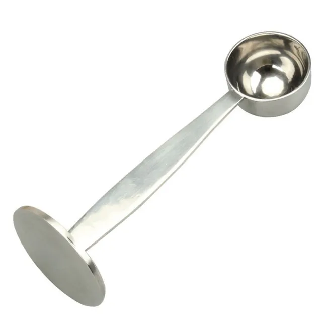 Stainless steel coffee scoop with foaming funnel