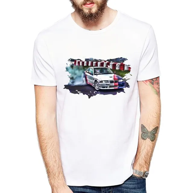 Tricou clasic pentru bărbați iubitori de mașini