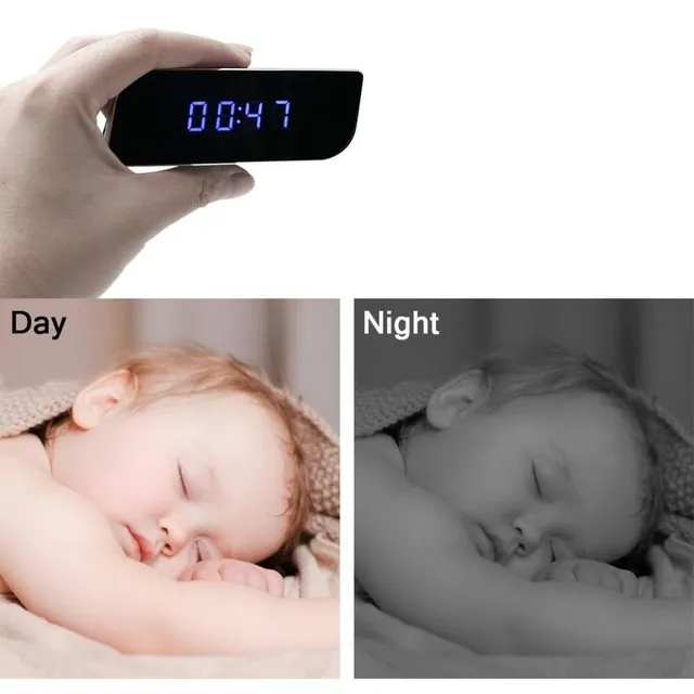 Spy camera with alarm clock 2in1