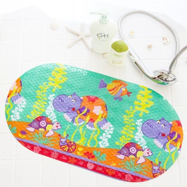 Anti-slip shower mat with pets
