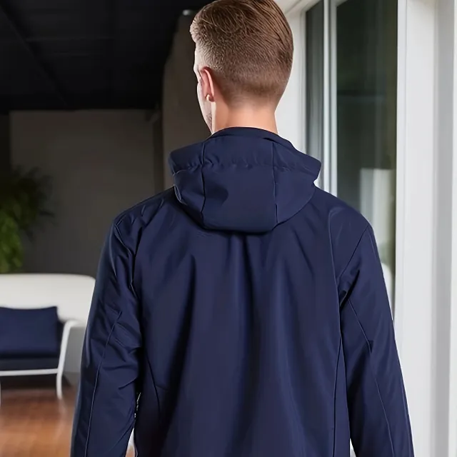 Veste imperméable légère pour homme - capuche et matériau respirant pour activités de plein air