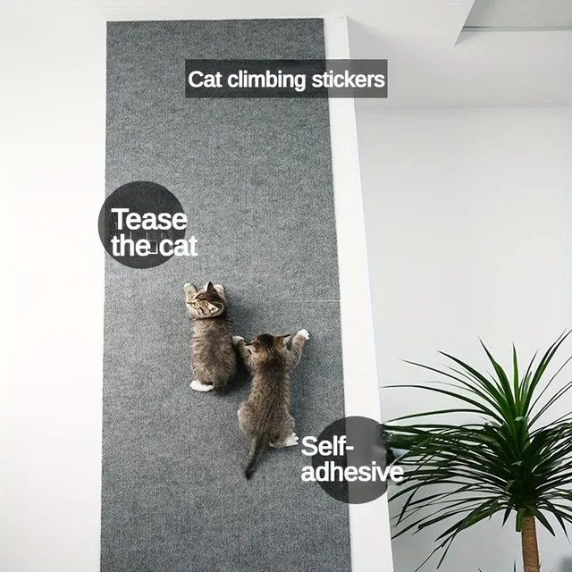 Scratching board for cats on the wall - self-adhesive and non-slip