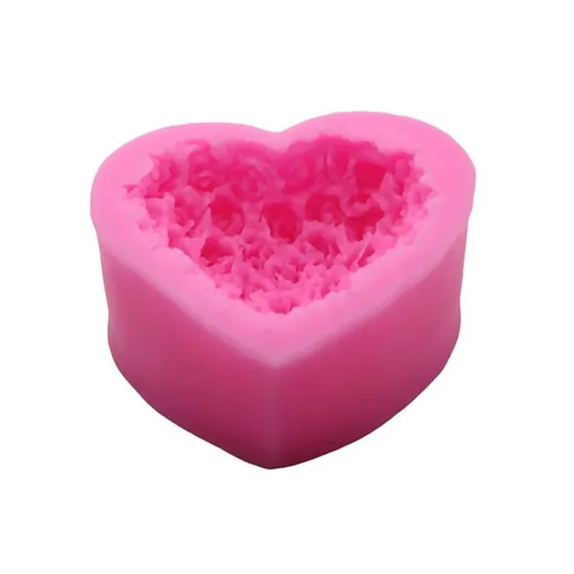 Silicone heart mould with roses