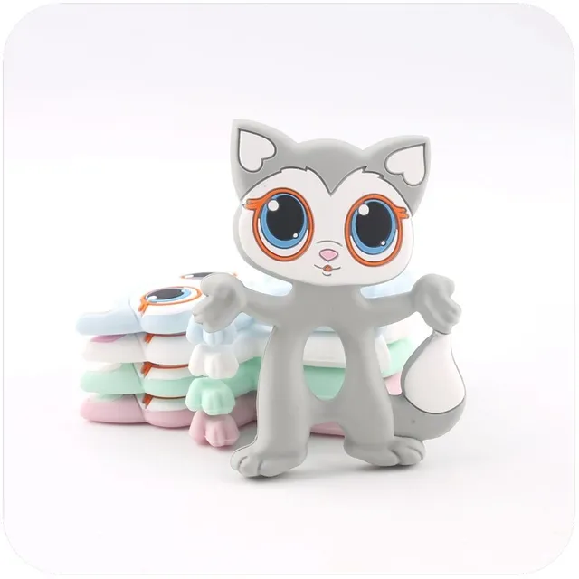 Baby teether in the shape of a cat - 5 colours