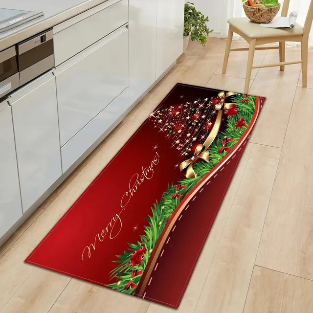 Cute carpet for Christmas season - Rectangular carpet with anti-slip surface for bedroom