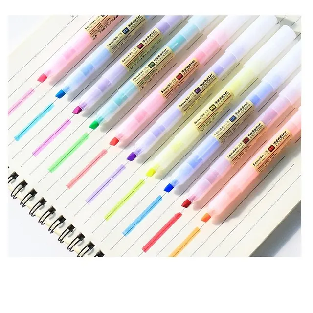 Modern trends original stylish set of colourful highlighters - 10 colours