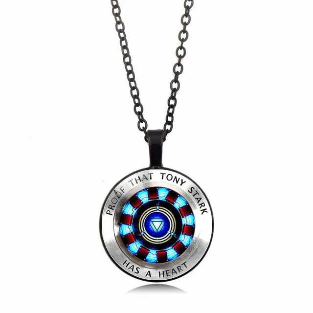 Stylish necklace with pendant Tony Stark - Ironman heart reactor