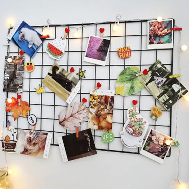 Stylish metal bulletin board for photos