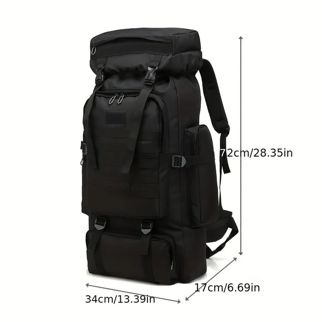 Waterproof backpack 80L for outdoor training, camping, hunting and trekking