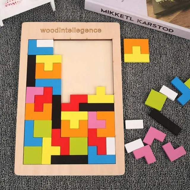 Gyerekek fa puzzle - Tetris