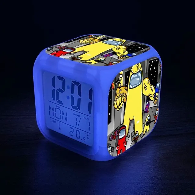 Lighting alarm for children with gaming motifs among-us-08