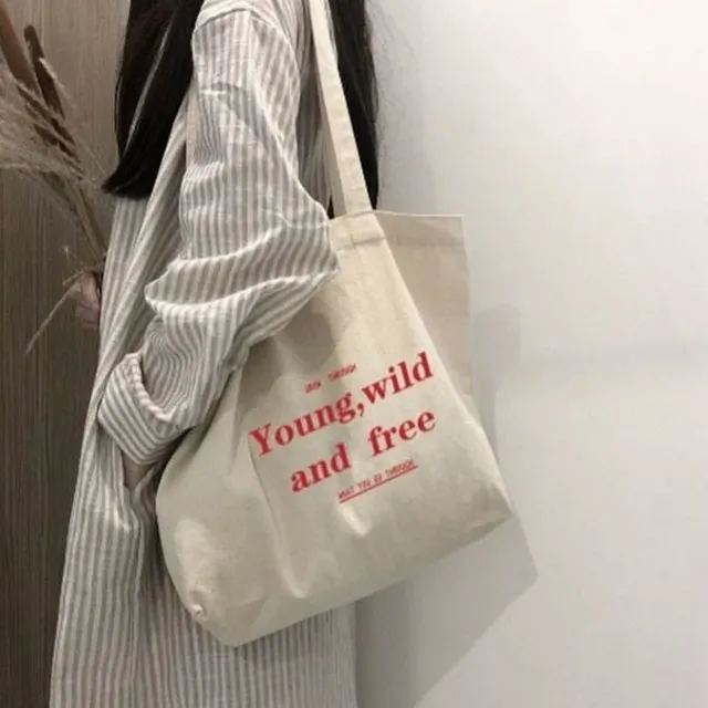 Stylish canvas bag with Antonio inscription