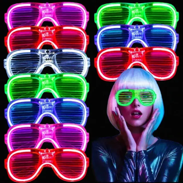 Neon glowing LED glasses for parties for children and adults