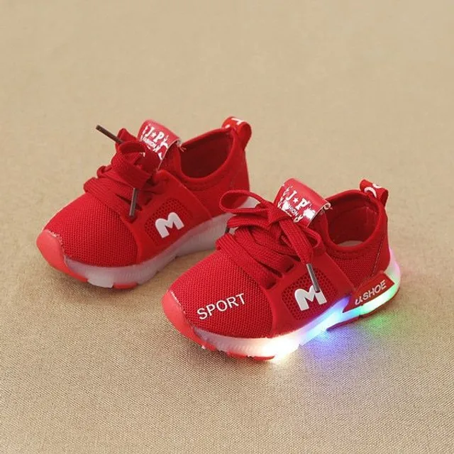 Children's LED light-up shoes in different colours