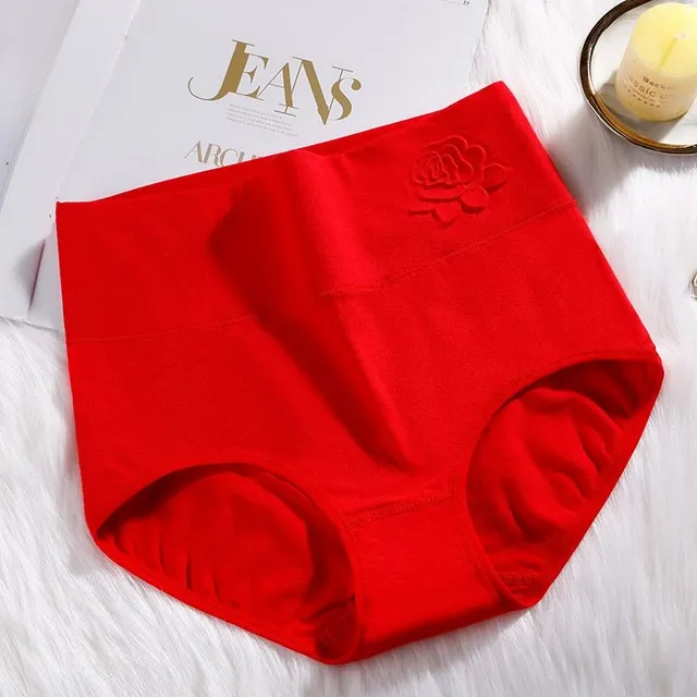 Cotton soft elastic panties with high waist