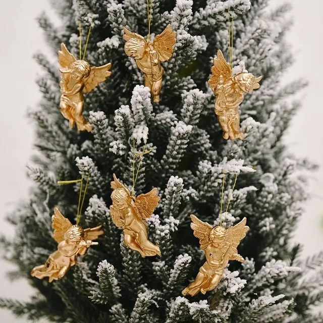 Christmas ornaments in the shape of a cherub - 6 pcs