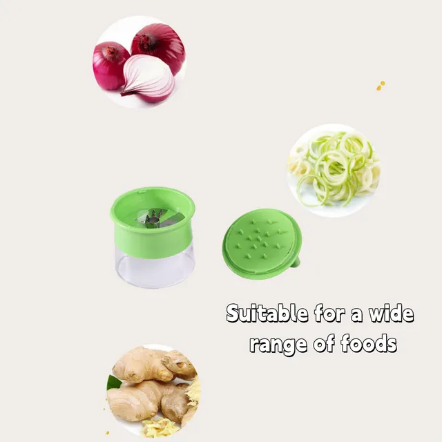 Multifunctional hand-held spiral vegetable slicer for potatoes and pickles