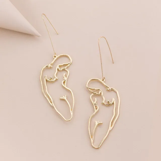 Modern abstract earrings with female body Harrison