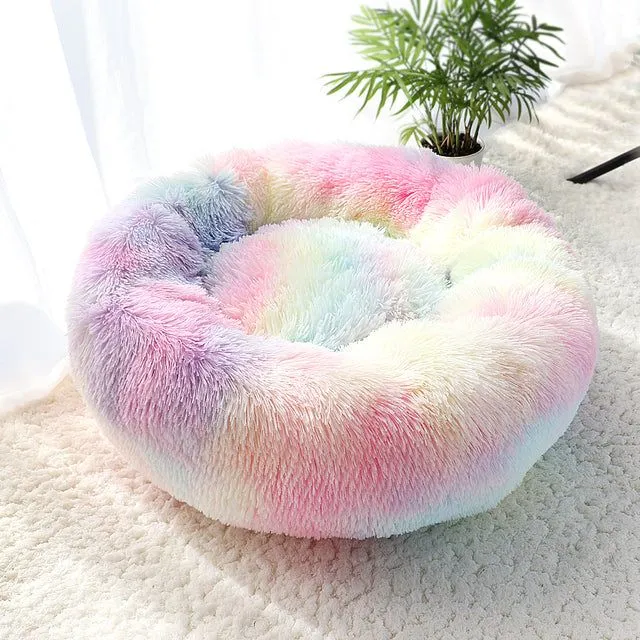 Luxury fluffy cat bed