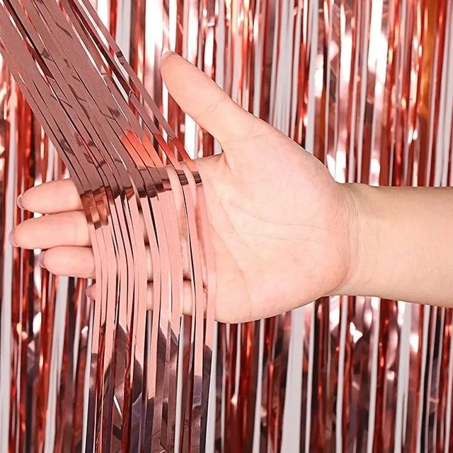 Party curtain with fringes 1 x 1 m