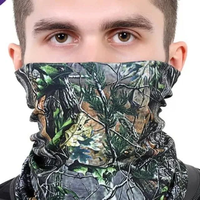 Men's sports neck warmer with various motifs j