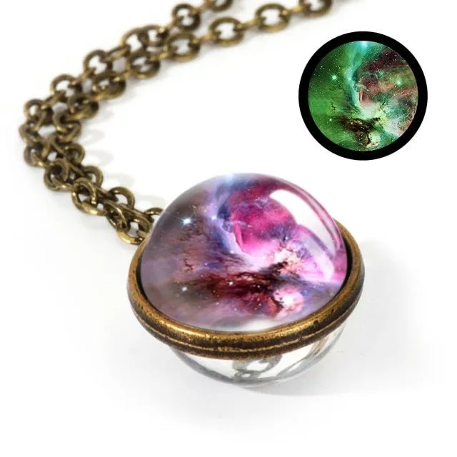 Stylish necklace with planet SPACE